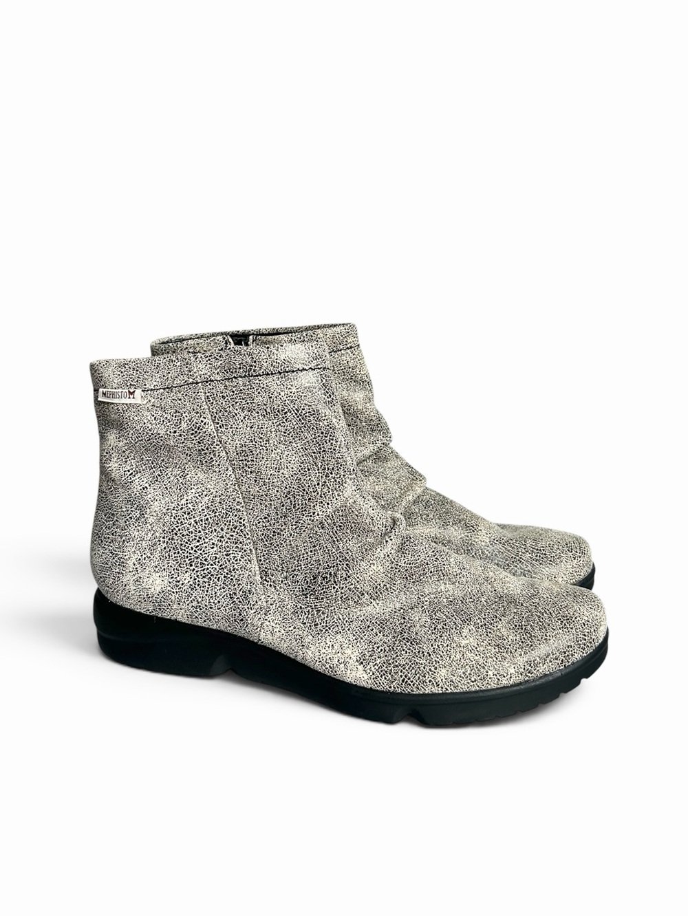 Mephisto Rezia Ankle Boots Womens 8.5 Grey Black
